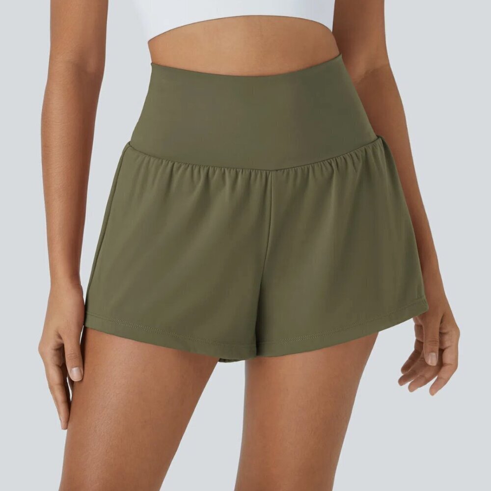 Halara SoftlyZero™ Airy Super High Waisted Cool Touch Yoga Shorts with Pockets